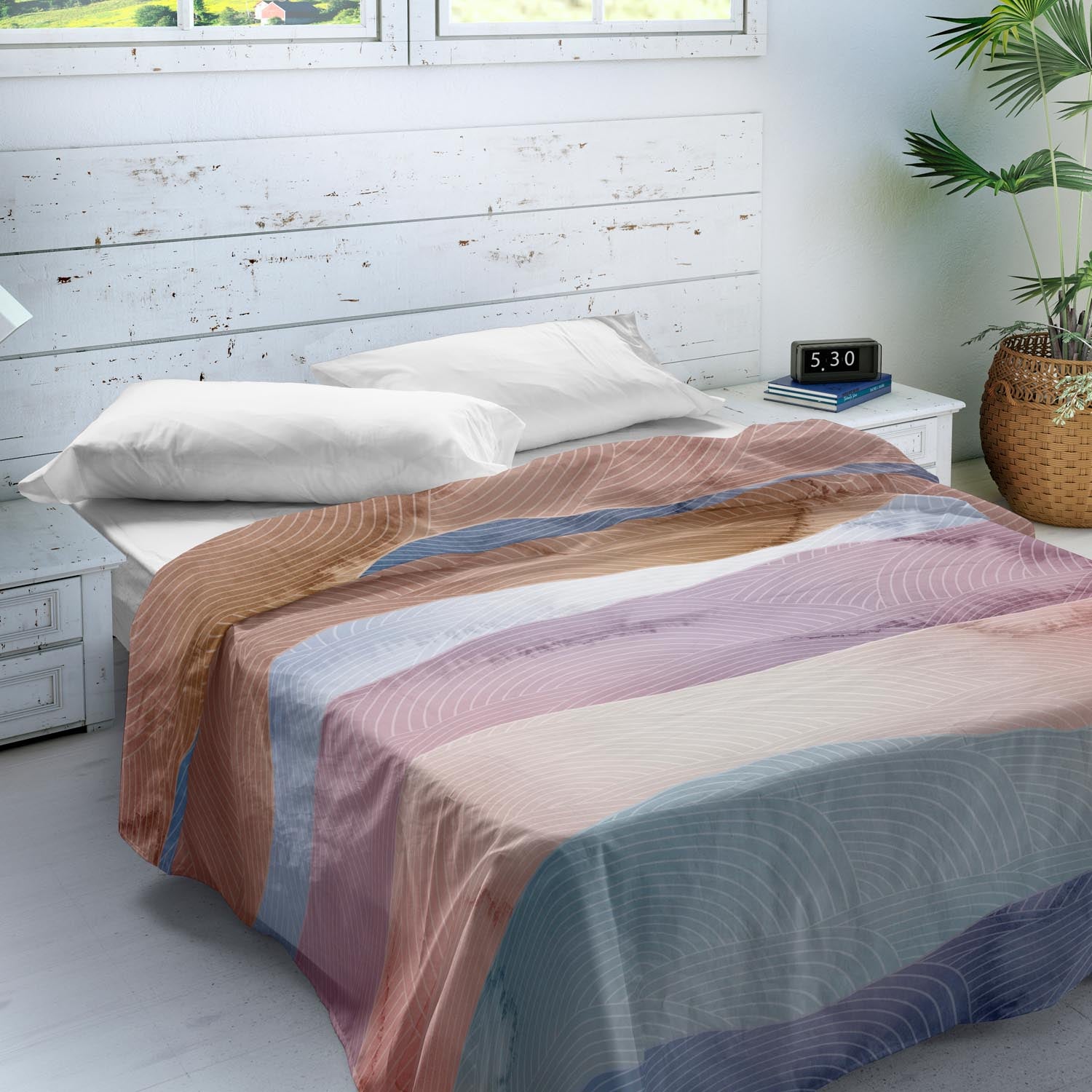 Juego De Funda Nórdica Blanca 160x220 Cm + Funda De Almohada 50x110 Cm | 100% Algodón Percale