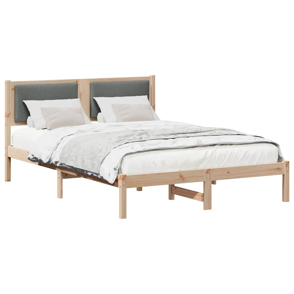 Cadre de lit Gris foncé 140 x 200 cm Pin massif - 3