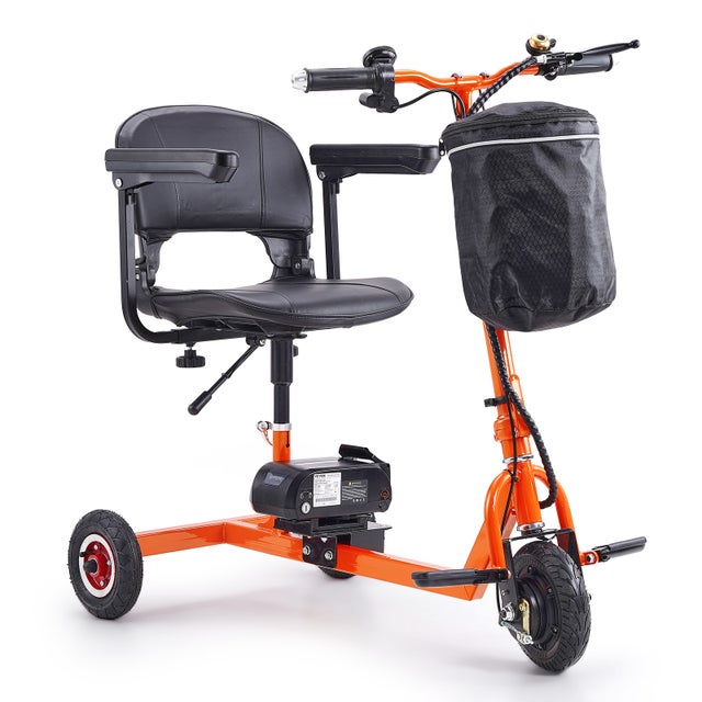VEVOR Monopattino per Mobilità a 3 Ruote Pesante per Adulti e Anziani, Scooter per Mobilità Elettrico Pieghevole Lunga Distanza 12 Miglia