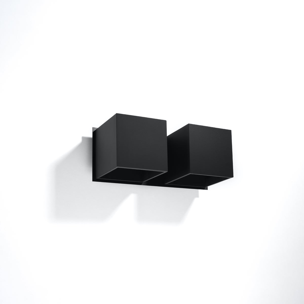 Kinkiet QUADX 2 czarny LED 4000K - 26x12x11cm Sollux