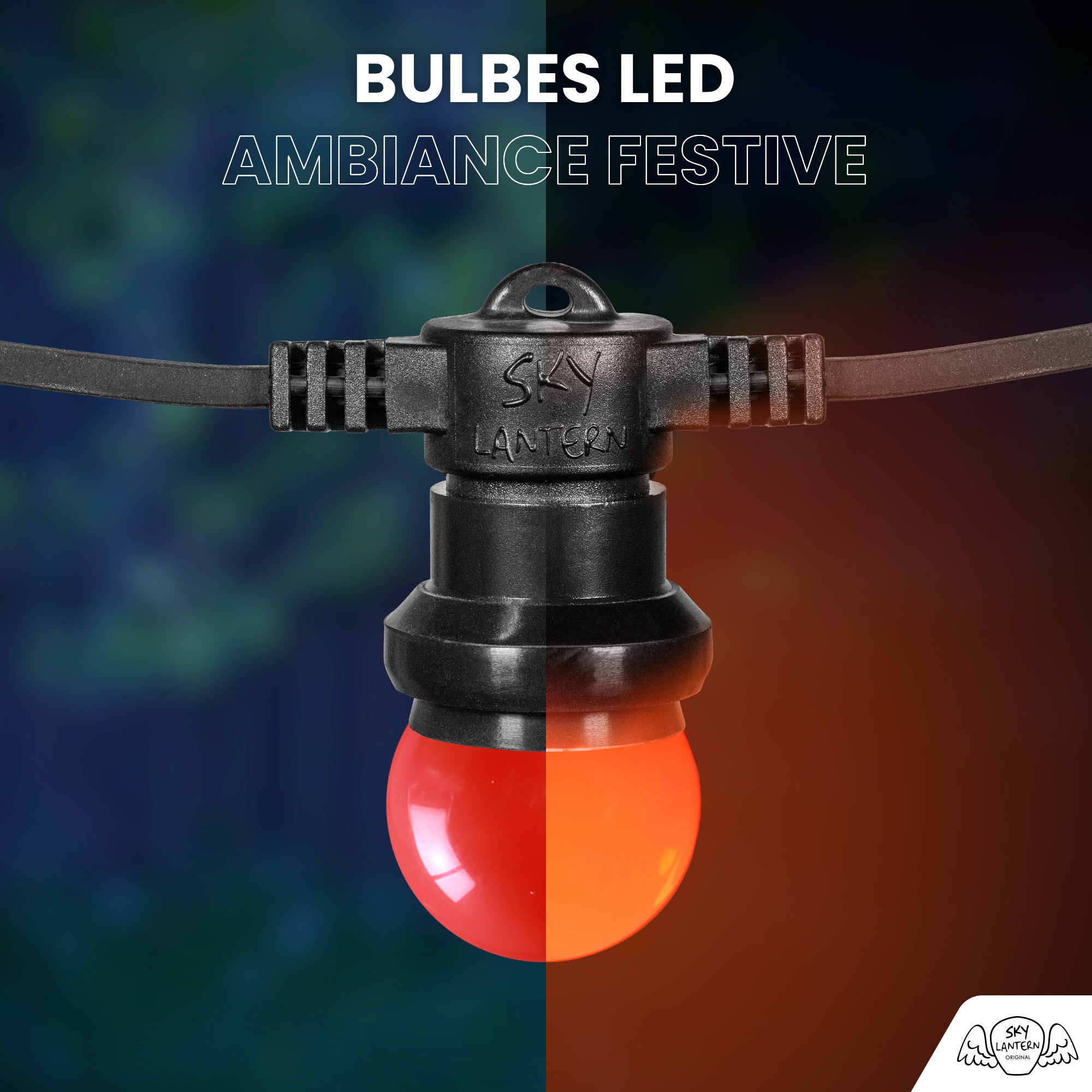 Kit Guirlande Guinguette 20m IP 65 Multicolore SKYLANTERN - 5