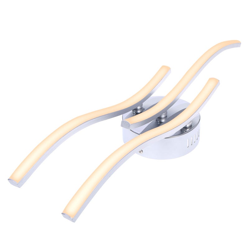 Aluminiowa Lampa Sufitowa 3 Ramienna LED Falista, Ciepłe Światło 18W, Dekoracja Sypialni/Salonu