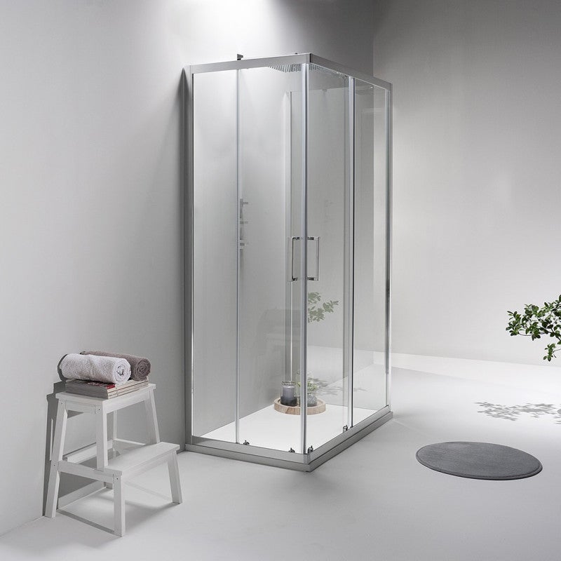 BOX DOCCIA ELITE TRE LATI 70x90x70 CM SCORREVOLE TRASPARENTE - 3