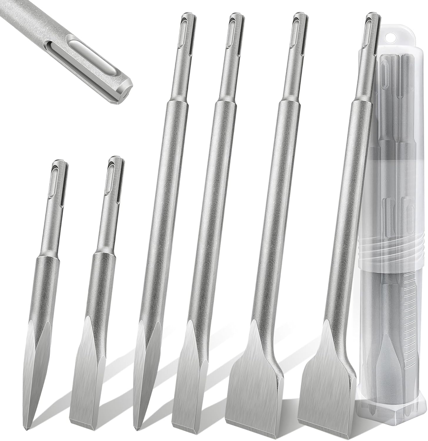 Coffret De 6 Burins SDS Plus Pour B ton Carrelage Pierre Burin Plat 