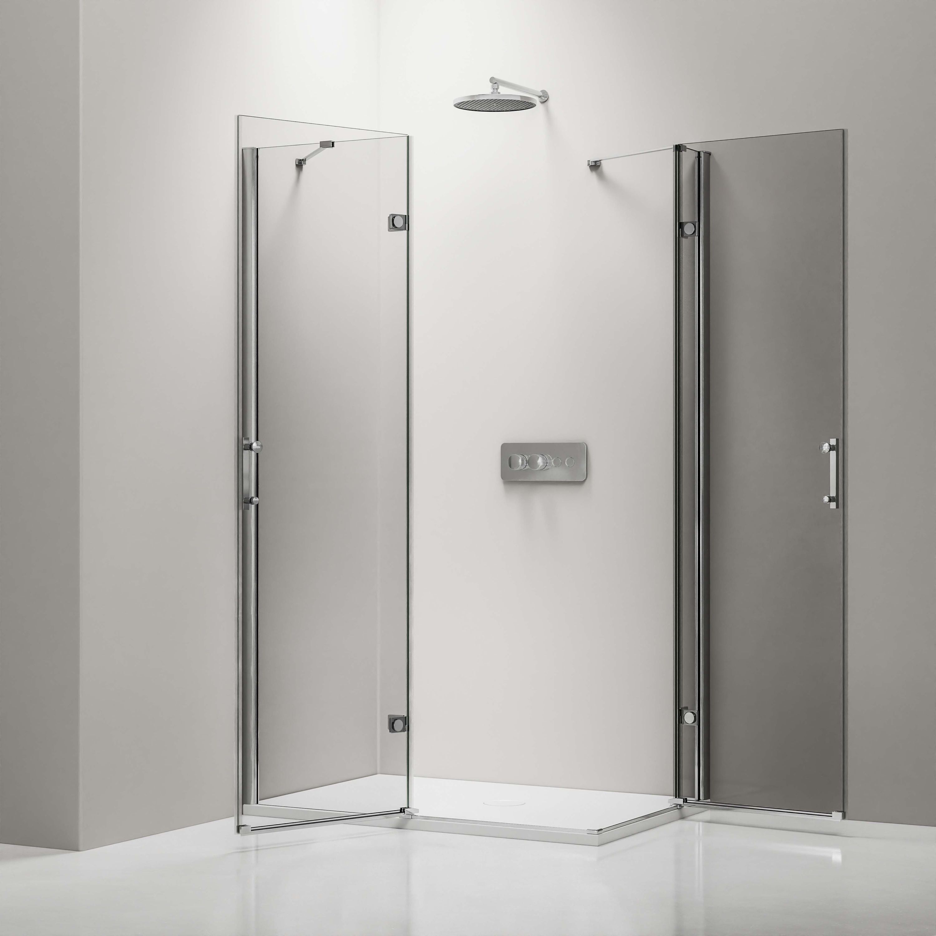 Bernstein Kabina prysznicowa narożna DX407 szkło ESG 8mm - 100x100 cm - 2
