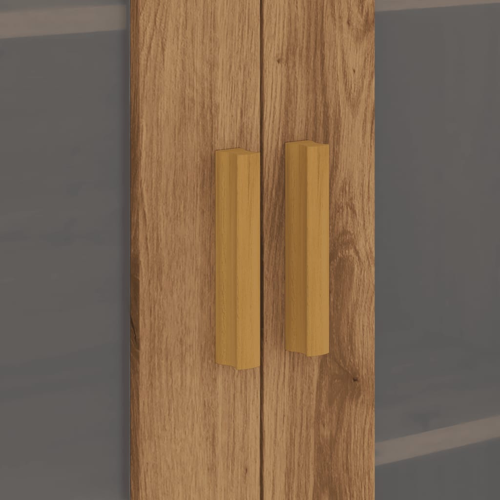 Armoire murale suspendue chêne artisanal 69,5x34x90 cm - 8