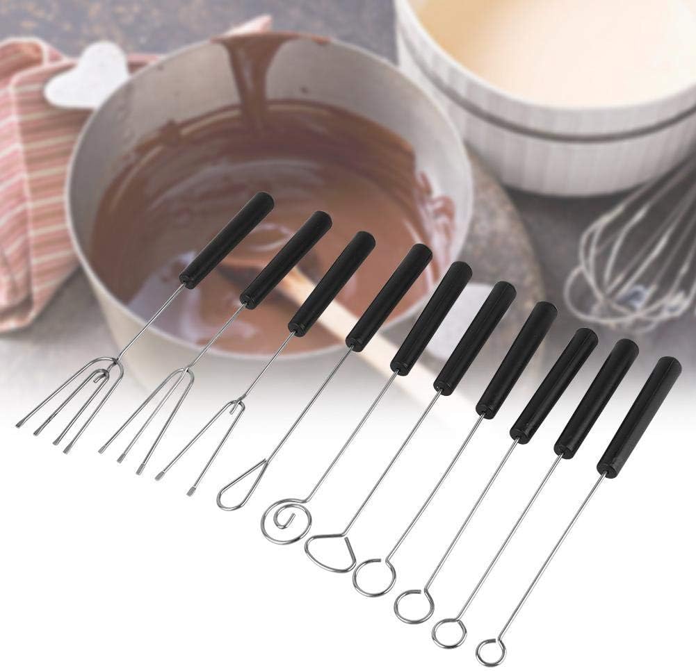 3 Pièces Fourchettes à Chocolat Et Praliné En Acier Inoxydable - Set Fondue Fourchette Chocolat Deux Dents Trois Dents Spirale
