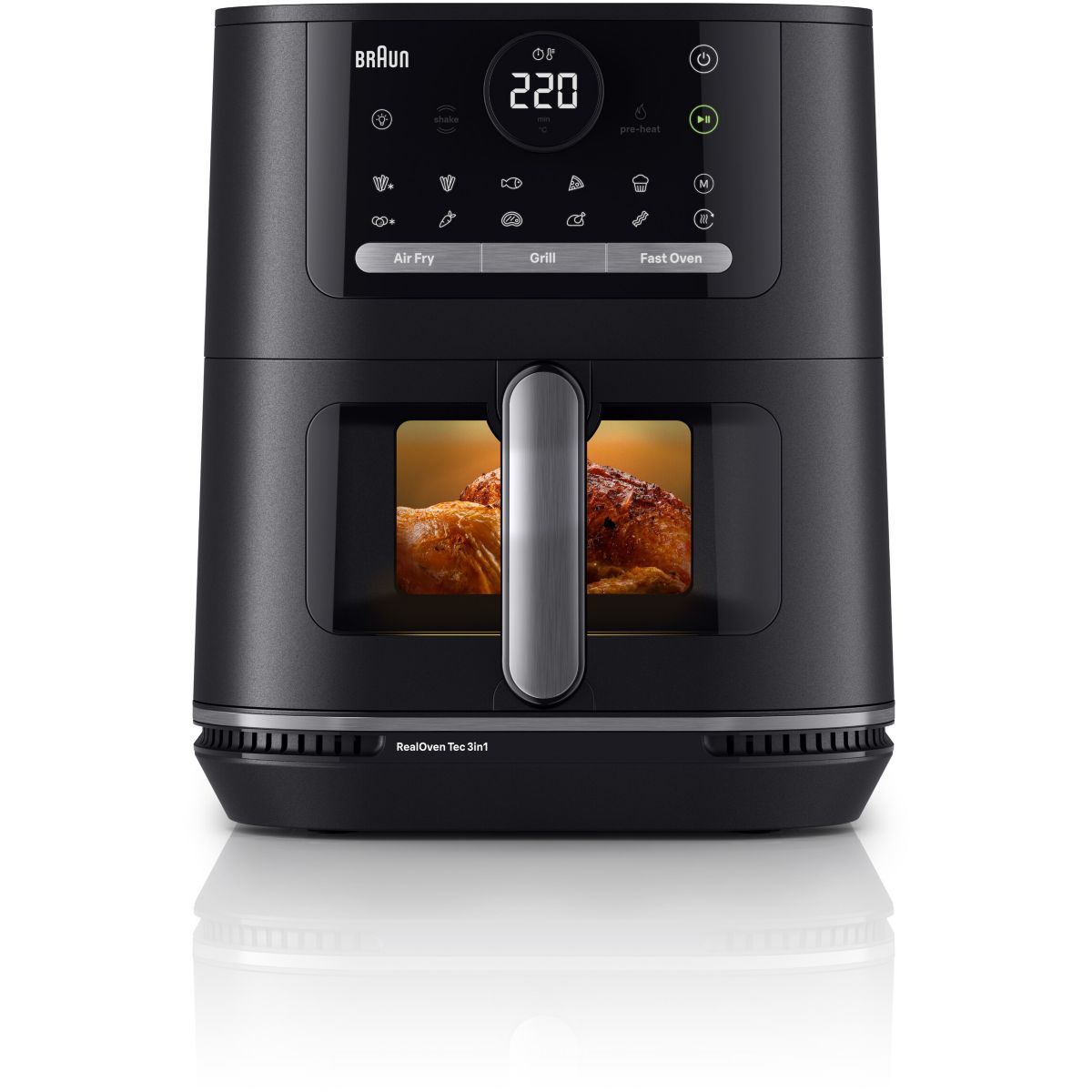 Braun Negro/Gris Freidora De Aire Hf Multifry 5 Hf5075ibk 6L 2000W 20 Programas Ventana De Visión - Imagen 4