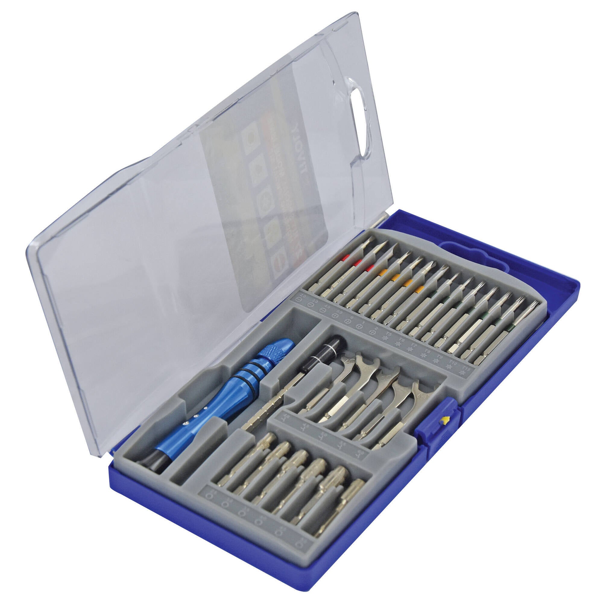 Tivoly • Coffret 27 pièces -14 embouts maquettisme + 5 clés + 6 noix de serrage + 1 rallonge + 1 porte-embout -PRECISION - 5