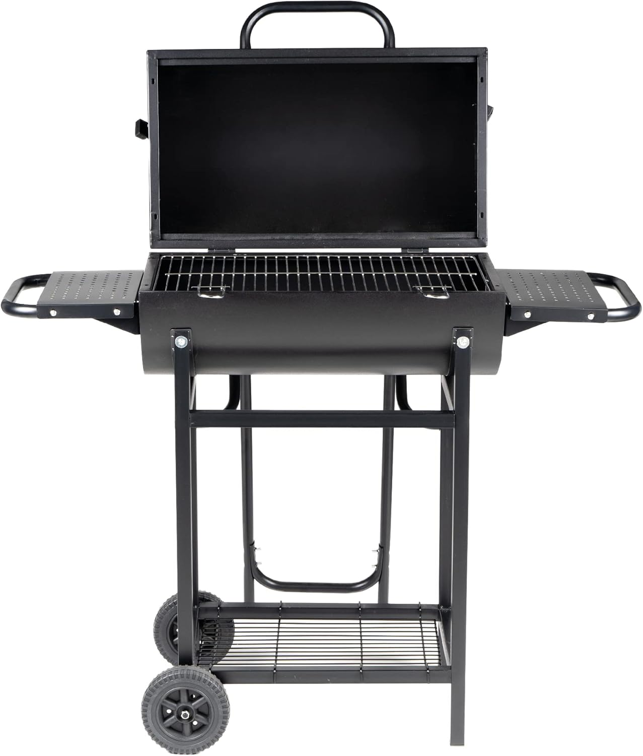 Barbecue a gas 6+1 bruciatori nero con fornello laterale e coperchio acquista da