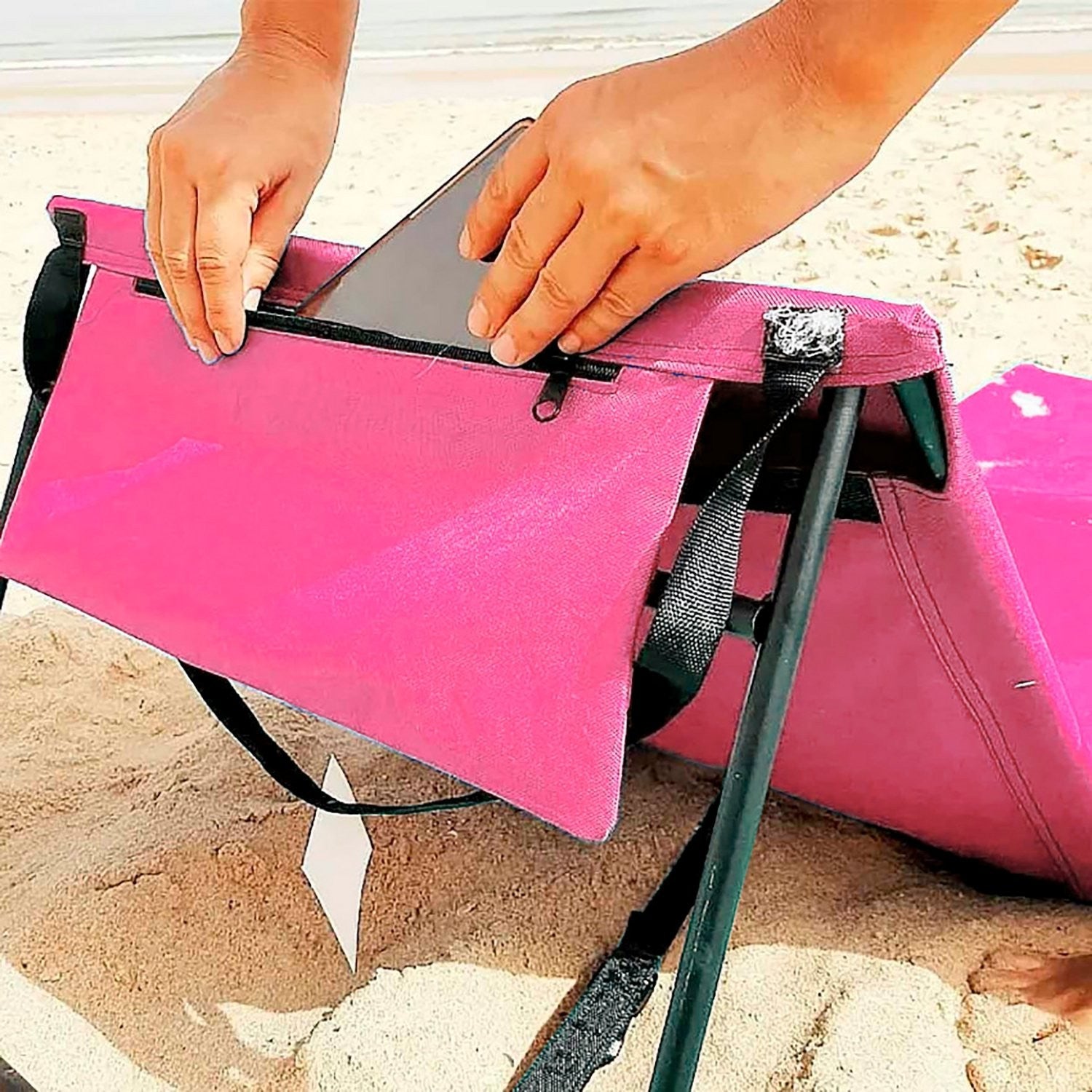Pack 2 Tapetes Dobráveis de Praia ​​Acolchoados com Encosto 153x51x42cm Thinia Home - 4