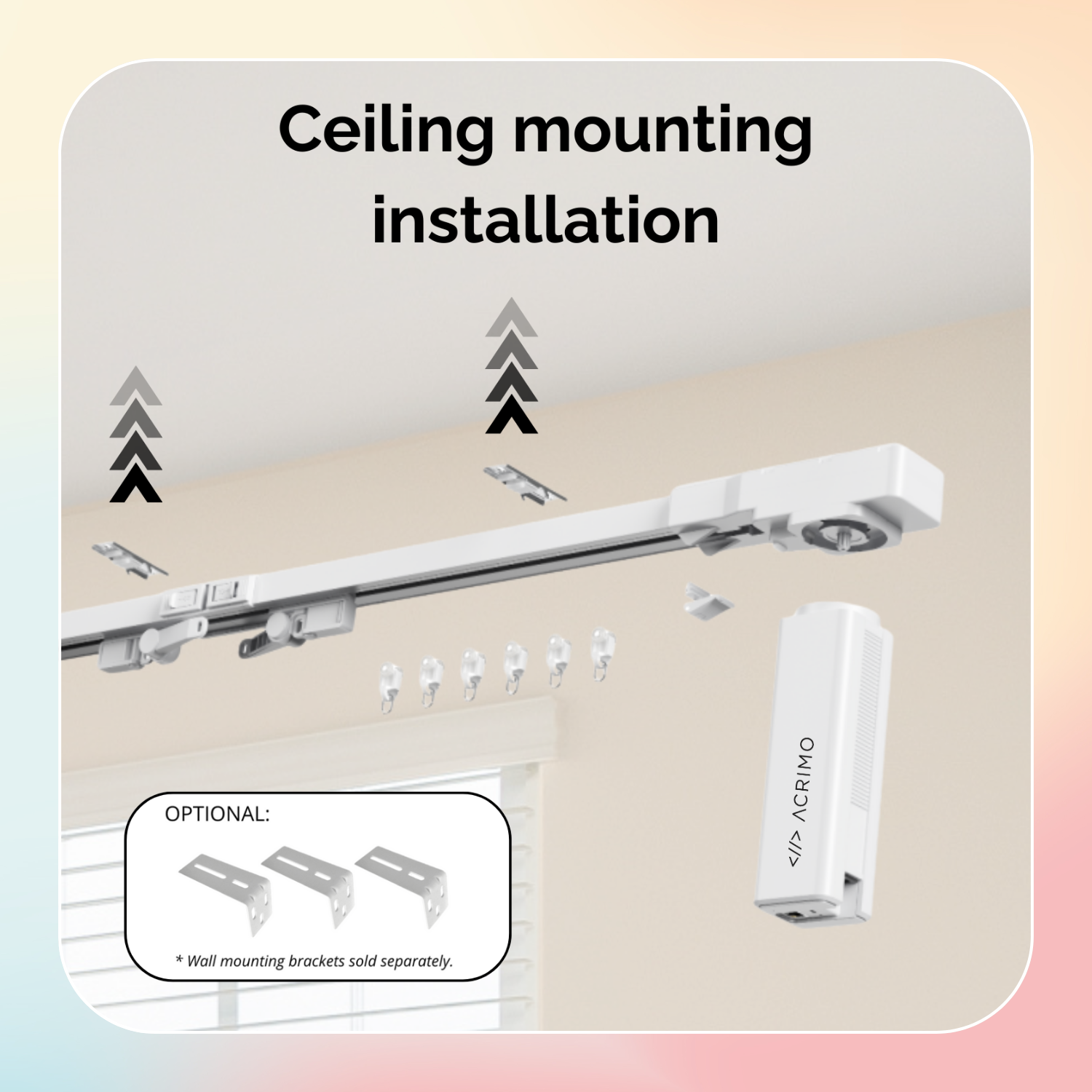 ACRIMO Kit Binario Tende Motorizzato Pannello Solare 4m - 5