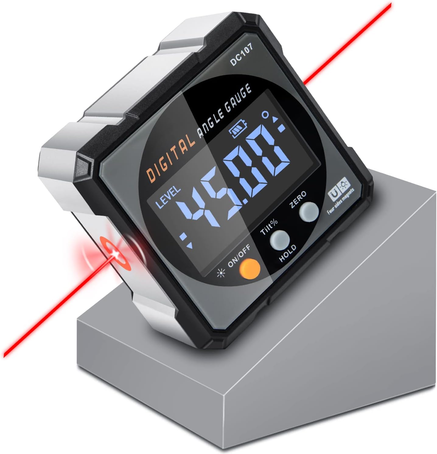 Jauge D'angle Laser Numérique AG2L - Rapporteur électronique Avec écran - ROHS