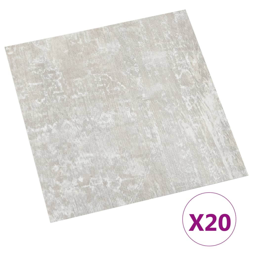 20 piezas lamas de suelo autoadhesivas | tarimas de suelo | tarimas autoadhesivas pvc 1,86 m² gris claro cfw38508