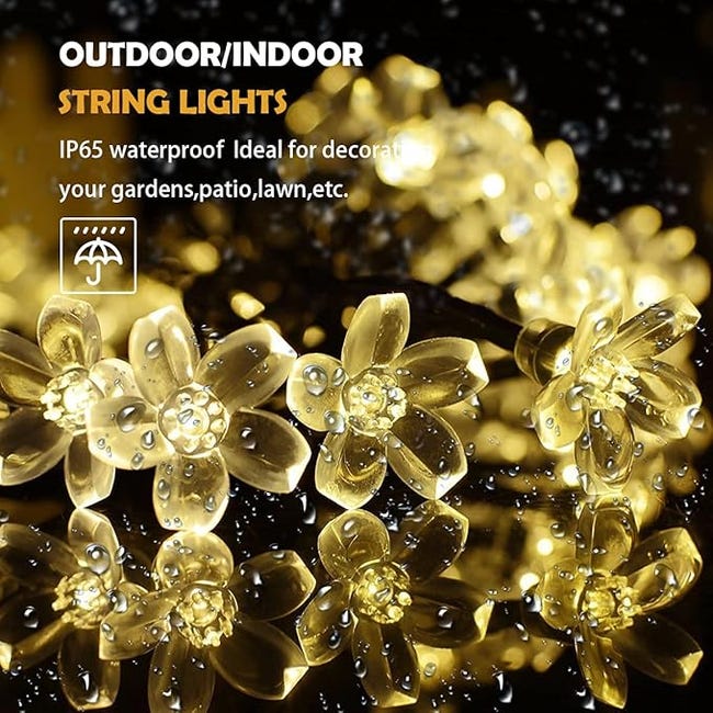 ENLACE Catena Luminosa Con Fiori Di Ciliegio – 2 Metri, 20 LED Rosa, A Batteria, Per Decorazioni Primaverili, Matrimoni, Giardino, Feste (Batterie Non Incluse)