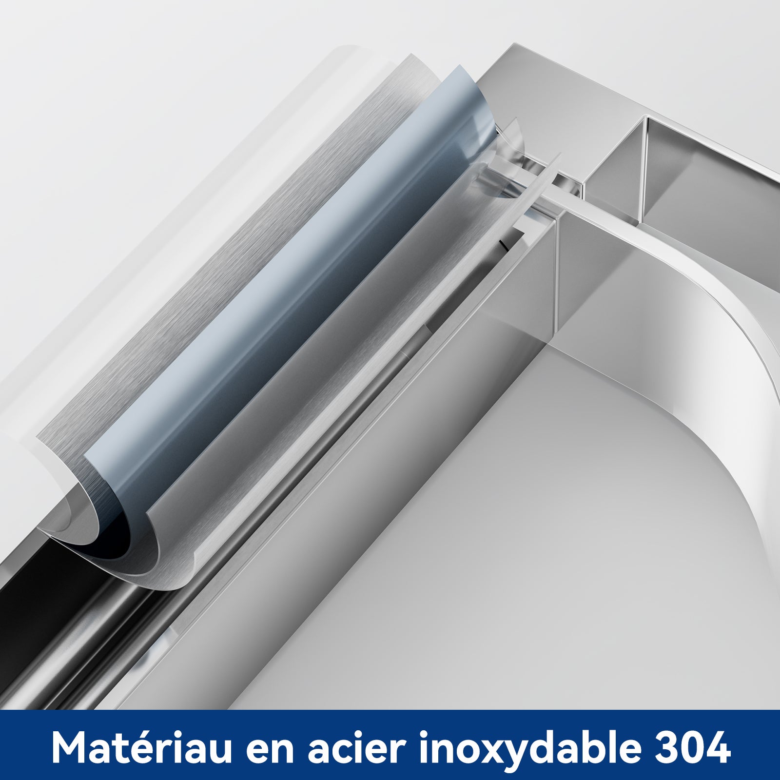 CECIPA MAX Mitigeur de lavabo bec haut Robinet de lavabo en Cascade mitigeur lavabo salle de bain chrome L - 4
