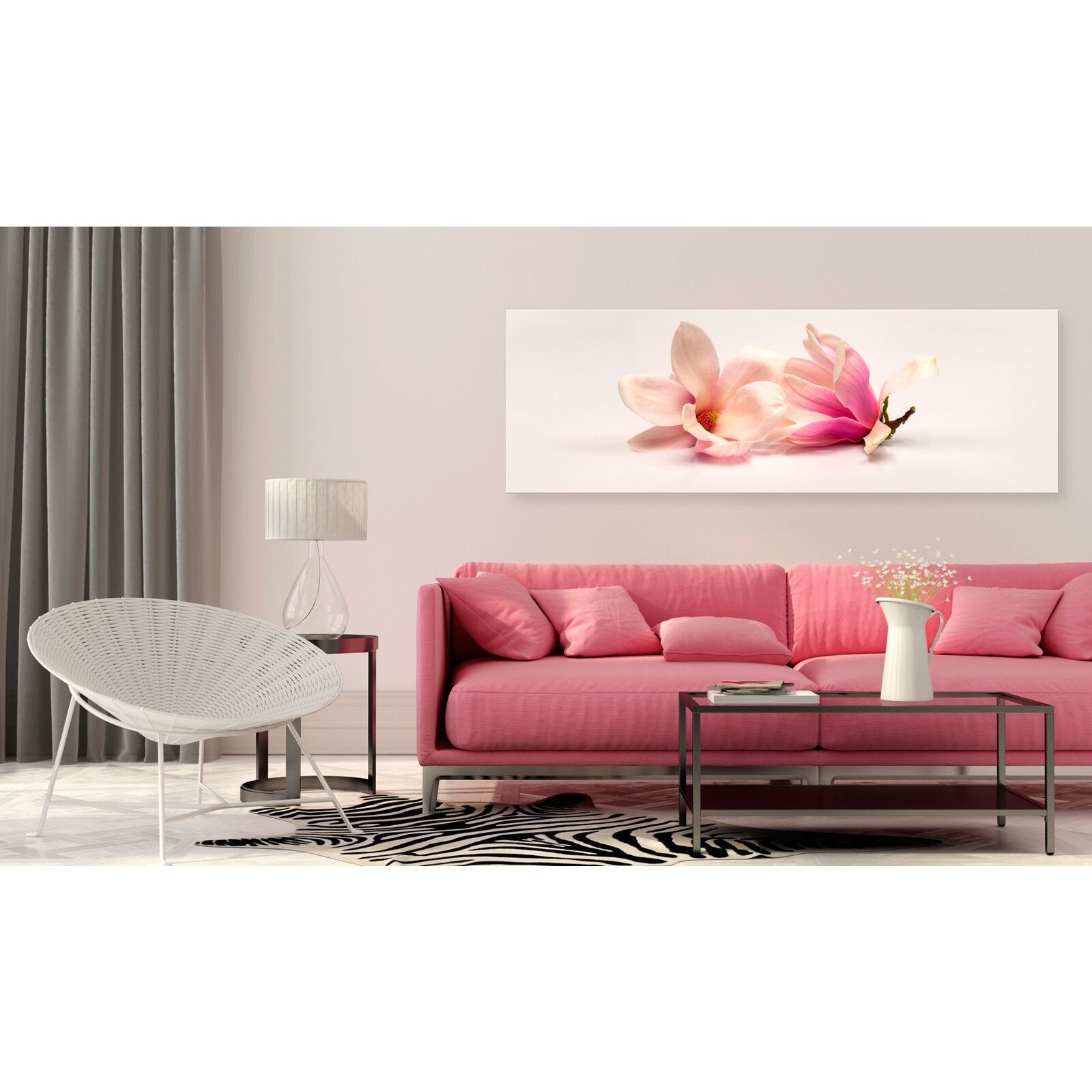 Tableau beaux magnolias - 120 x 40 cm - 2