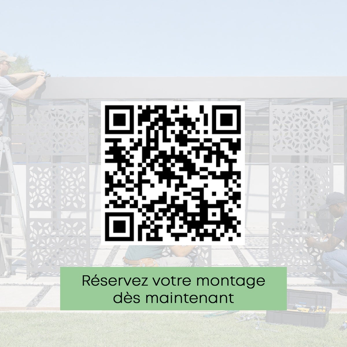 Carport aluminium Blanc Trigano - LIBECCIO + 3 claustras - 16 m² - Fabriqué en France - 5