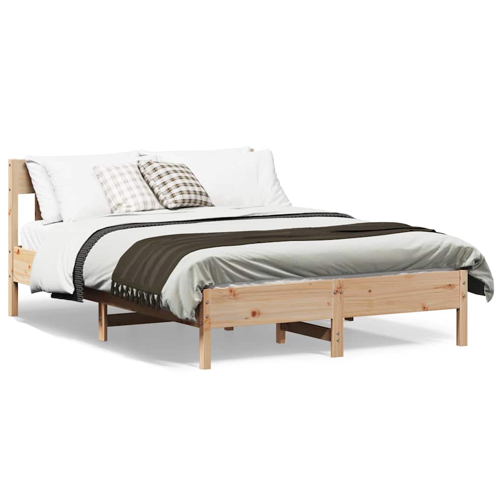 Łóżko Drewniane Rama Łóżka Sofa Brązowe Do Sypialni Pokoju 150x200 cm
