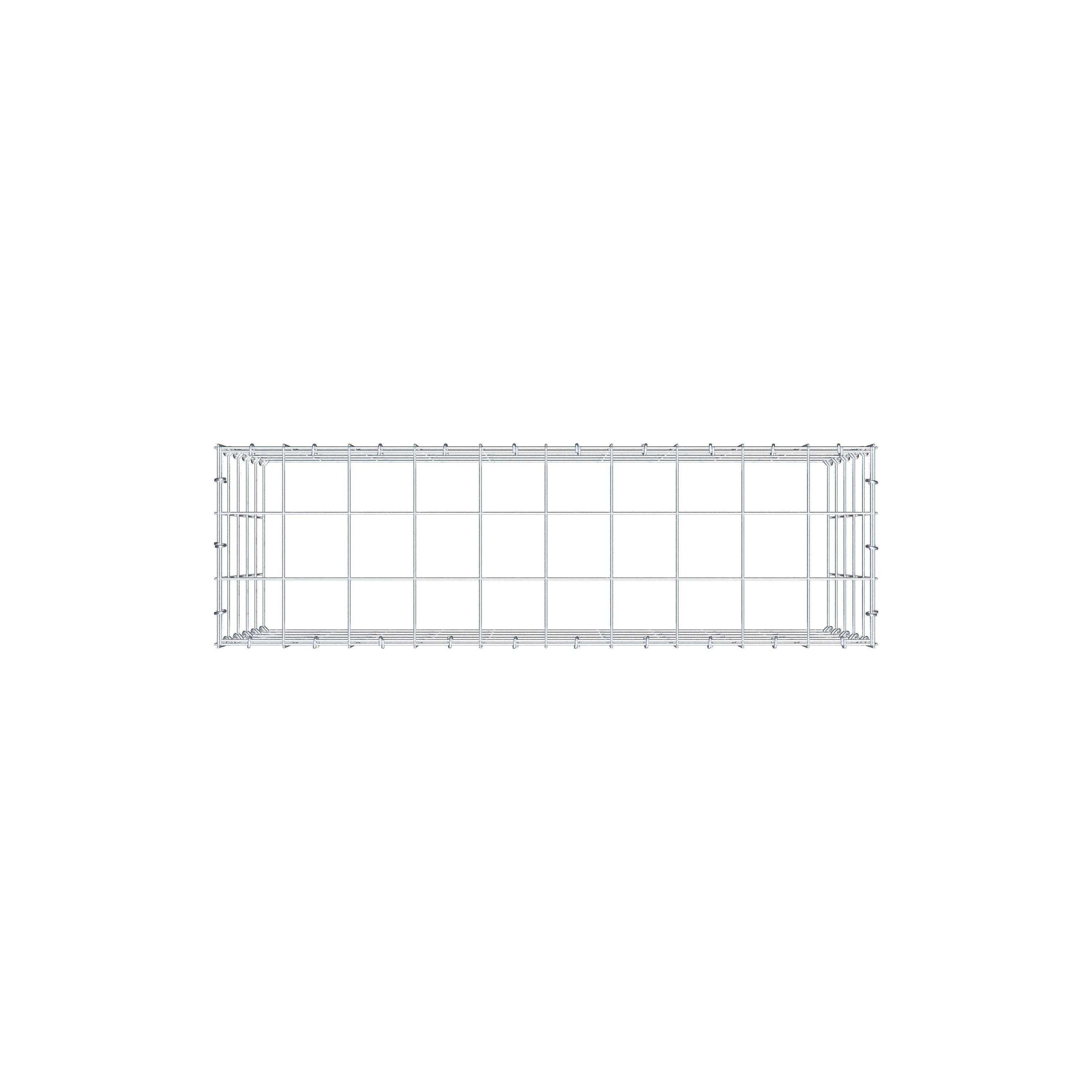 Gavión para apilar en acero galvanizado 100x50x30cm (LxAxP), malla 10 x 10cm, Anillo en C, sin rejilla inferior - 9