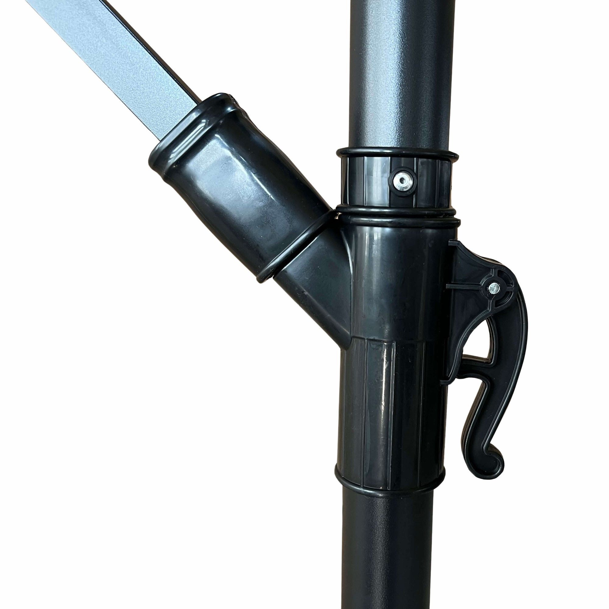 Parasol de jardin et de terrasse CYNIA imperméable en gris foncé, Poids 11,7 kg Dimensions L300 x l300 x H245 cm - 6