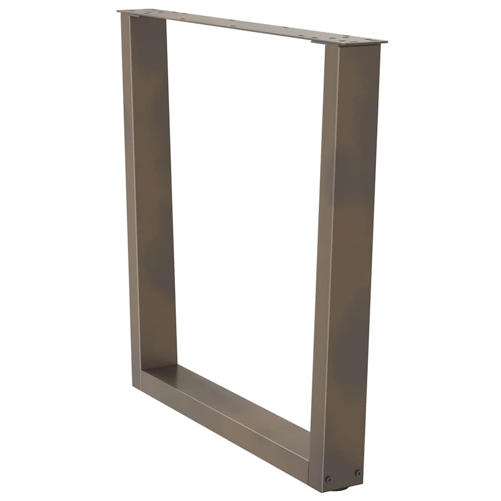 Pernas de mesa de jantar em forma de V 2 unidades de aço natural - COMFORTXL - 5