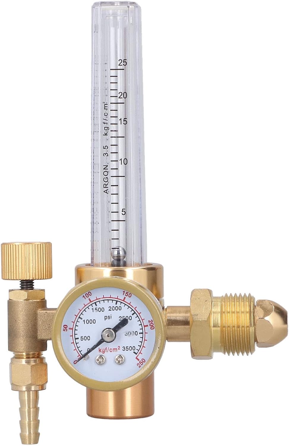 Argon CO2 Regulator Ciśnienia, Reduktor Gazu MIG TIG, Przepływomierz Mosiężny Manometr