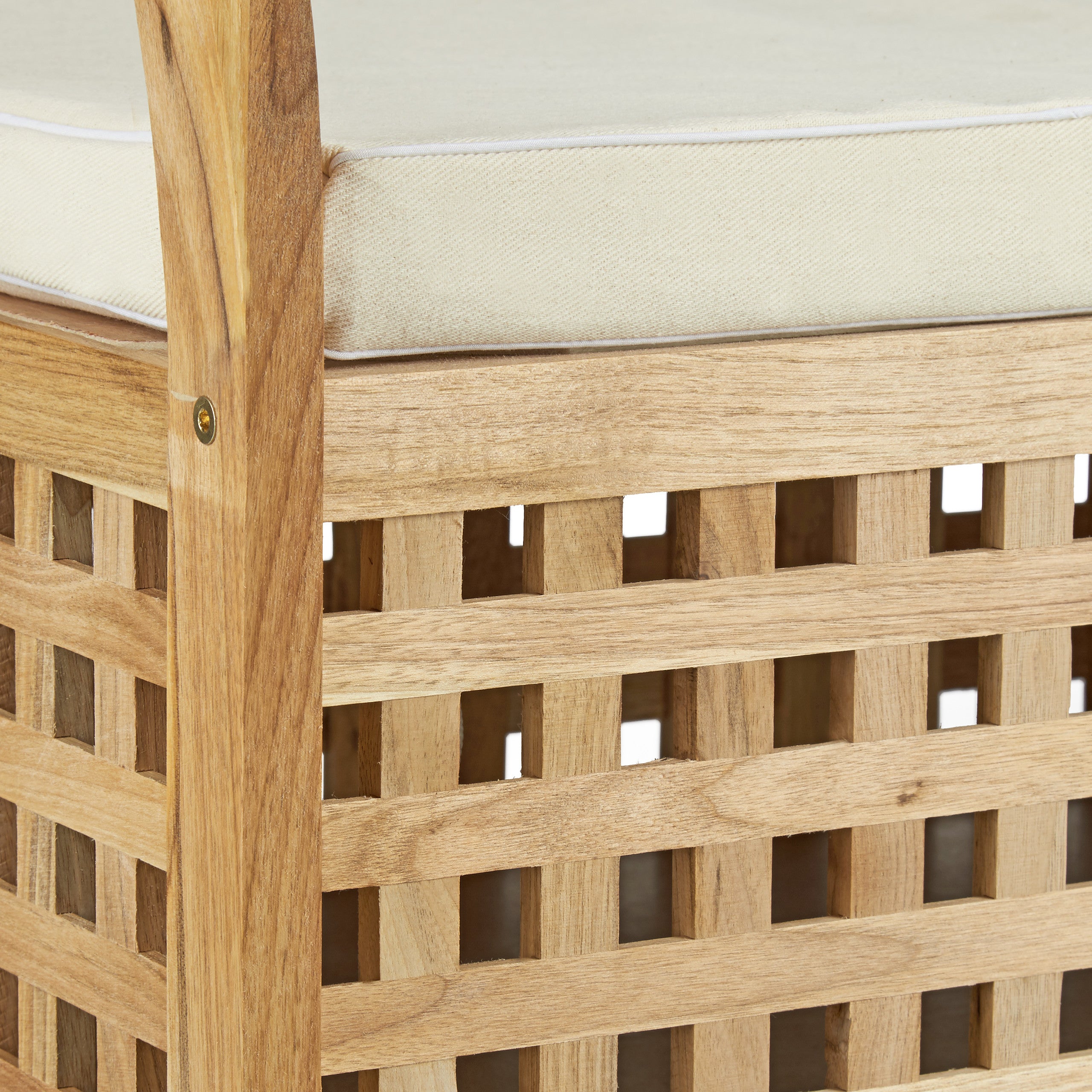 Cassapanca Contenitore, Panca in Legno, Cuscino, Camera da Letto, Ingresso, Porta Giochi, Naturale bianco, Relaxdays - 7