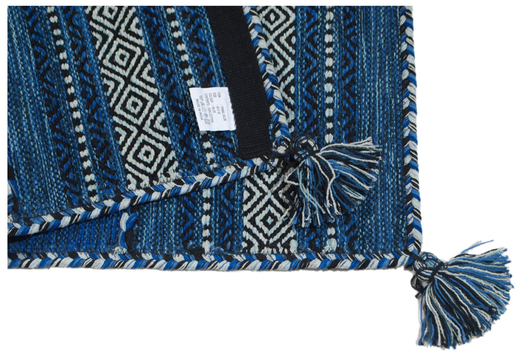 Kilim Lory tribal 100% bawełna, indyjski, ręcznie robiony 90x60 cm