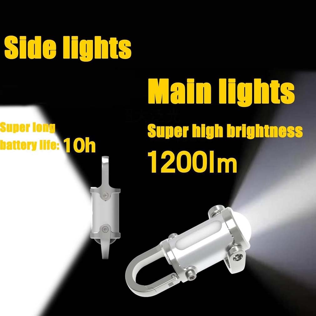 Mini lampe de poche porte-clés étanche 1200 lm rechargeable LED haute luminosité pour randonnée, camping (blanc) | Leroy Merlin