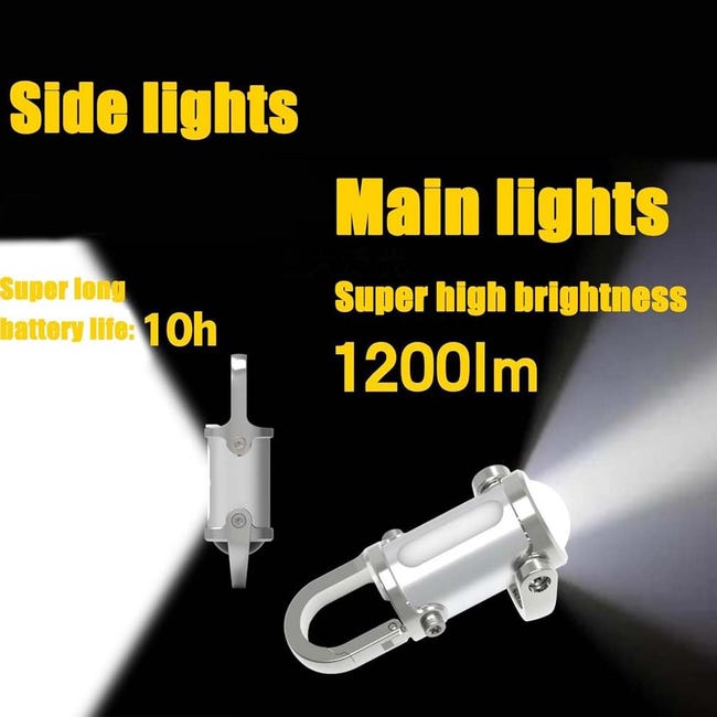 Mini lampe de poche porte-clés étanche 1200 lm rechargeable LED haute luminosité pour randonnée, camping (blanc) | Leroy Merlin Mini lampe de poche porte-clés étanche 1200 lm rechargeable LED haute luminosité pour randonnée, camping (blanc) | Leroy Merlin
