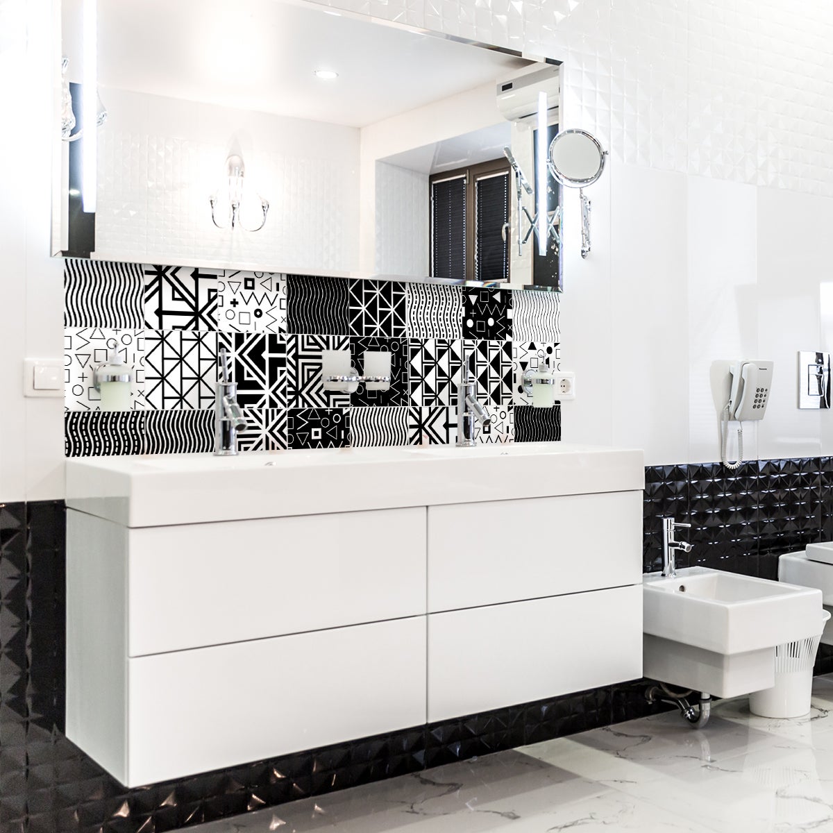 24 adesivi piastrelle di cemento etnico Varna - Sticker adesivo - adesivi murali - 24stickers20x20cm - 5