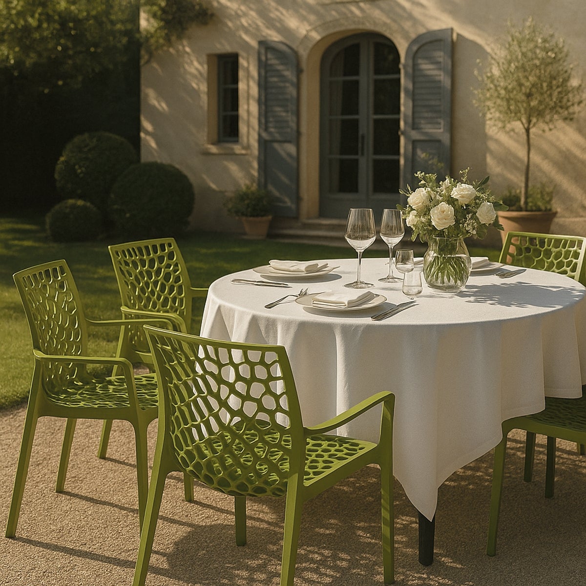 Chaise en polypropylène accoudoirs jardin café Grand Soleil Gruvyer Arm - 2