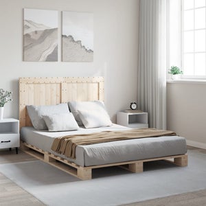VidaXL Testiera In Legno Massello Di Pino 90x104 Cm - Letto Matrimoniale - Stile Rustico - 3
