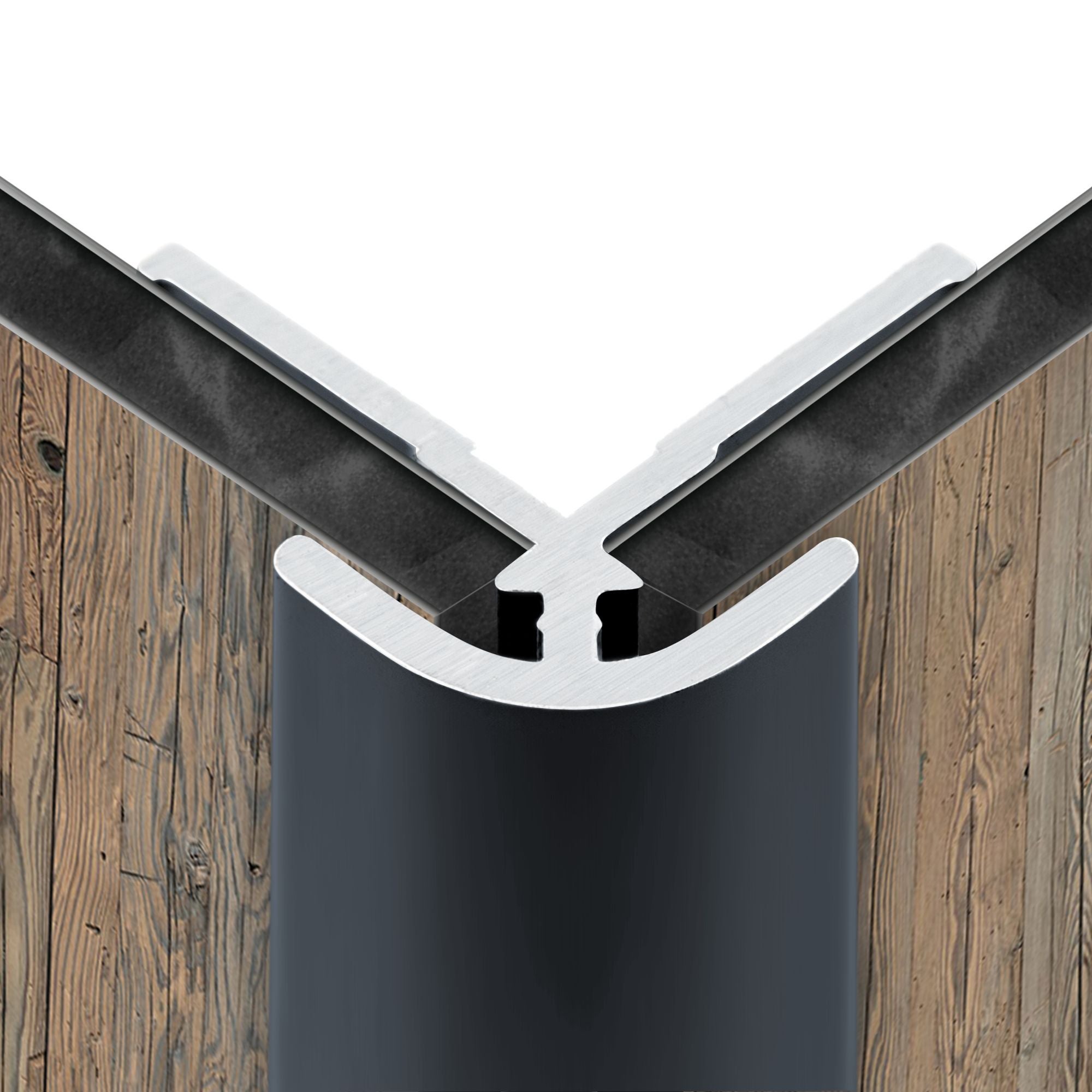 Schulte profilé d'angle extérieur, H.255 x l.2,3 cm, pour panneau mural de douche, DécoDesign, aluminium,&nbsp;anthracite - 4