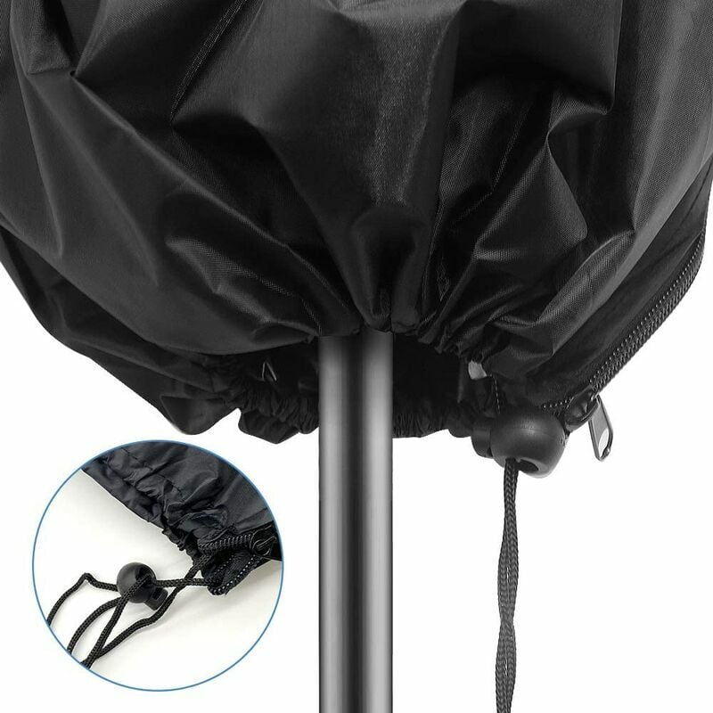 Housse de protection pour parasol déporté 2 à 4 m de large tissu Oxford 210D imperméable à la poussière Résistant aux UV 265x40/70/50cm - 3