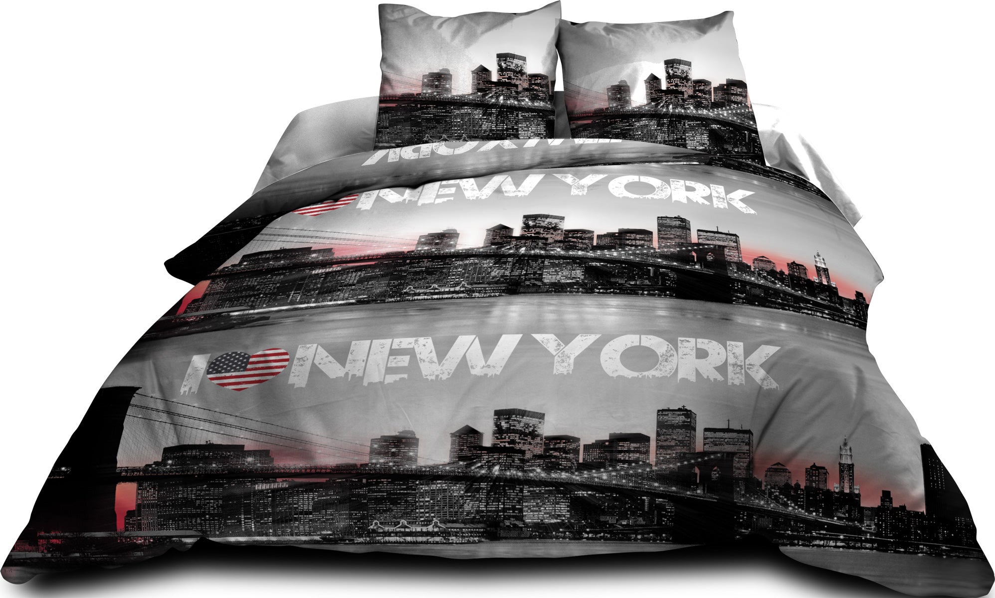 Parure Drap plat + drap-housse 140x190 + 2 T - Pur Coton 57 Fils - New York - 3