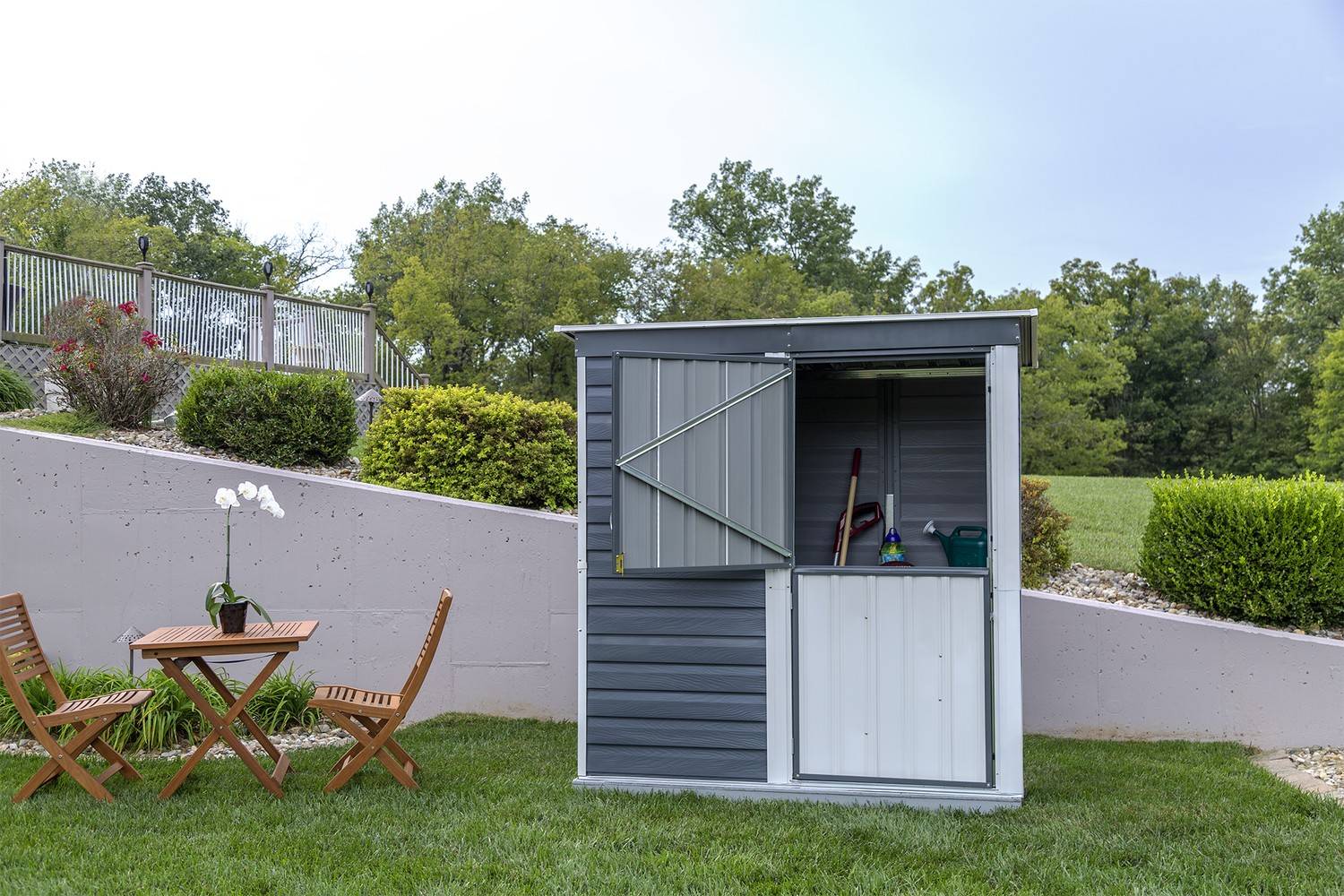 Cobertizo metálico 2,35m2 - Techo a 1 vertiente SPACEMAKER SHED IN BOX ...