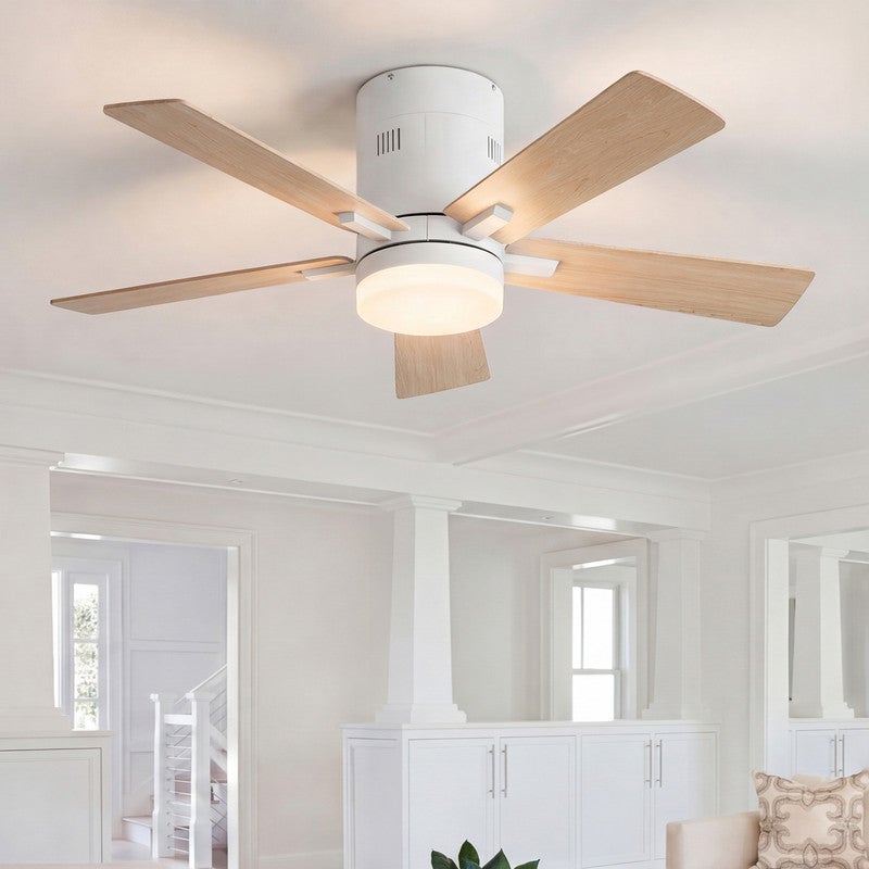 Ventilateur de Plafond, LED avec Lumière et Telecommande, Ventilateur Dimmable Plafonnier, 5 Pales, 6 Vitesses, Silencieux, Diamètre 106cm - 2