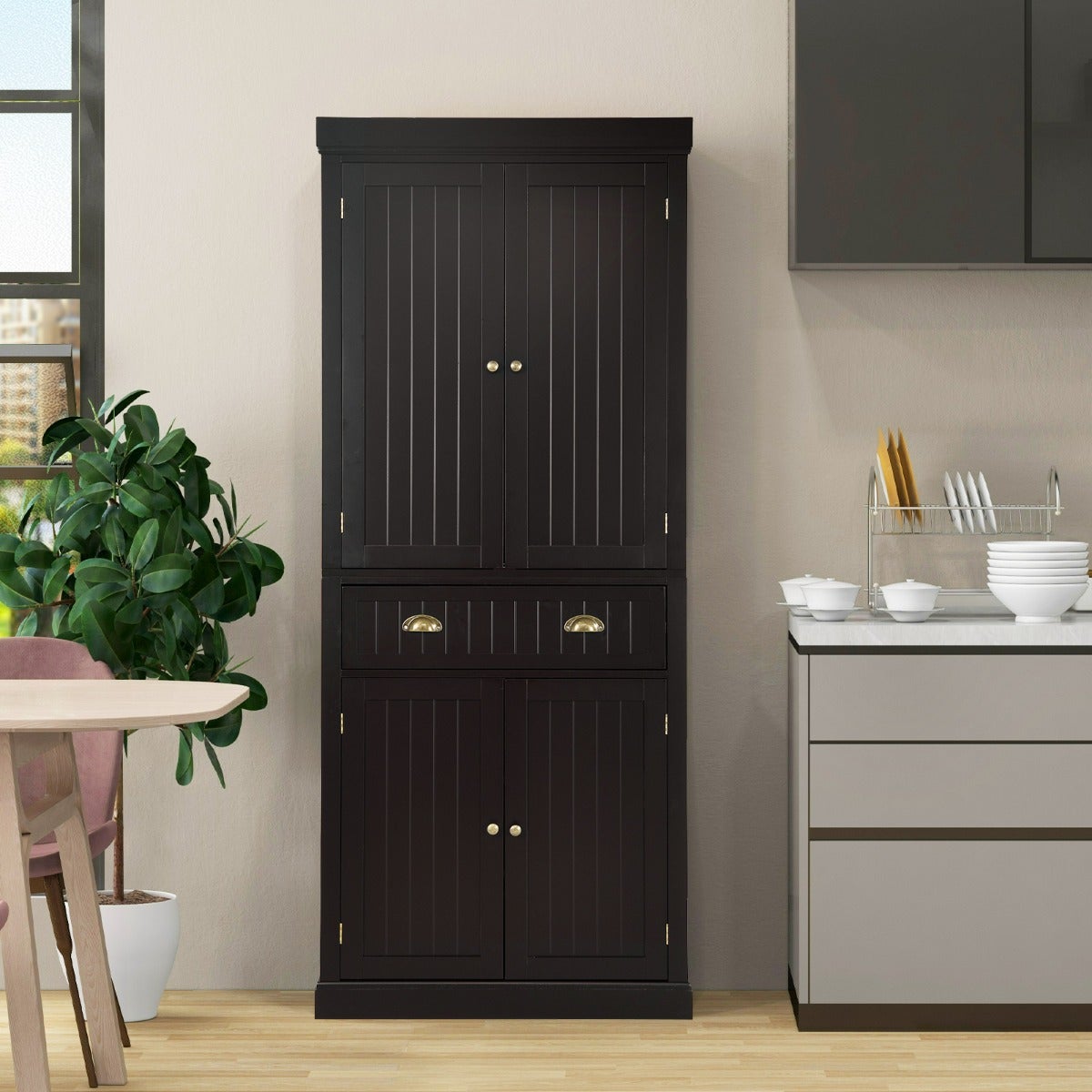 Armoire De Rangement Moderne En Bois - 2 Tiroirs Amovibles Et étagère - NEUF