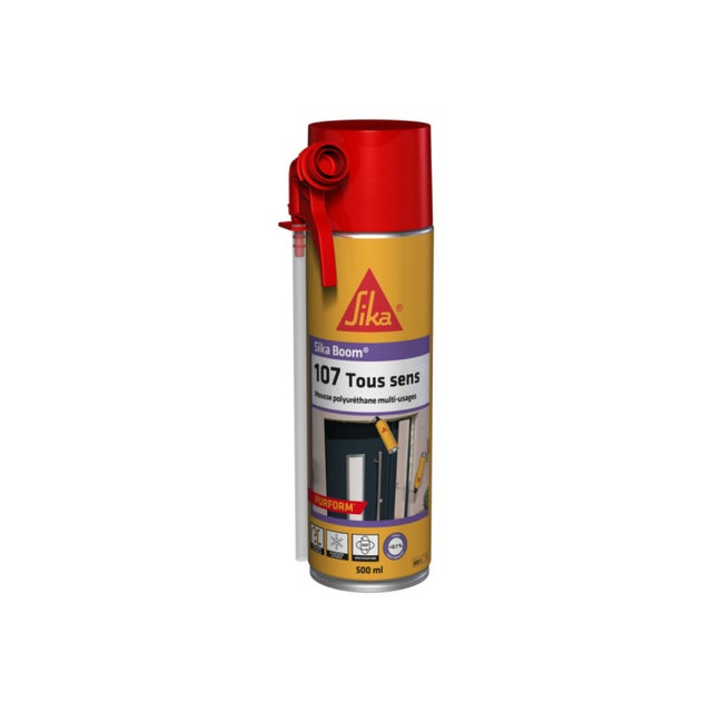 Mousse polyuréthane SIKA - SikaBoom 107 Tous sens - 500 ml