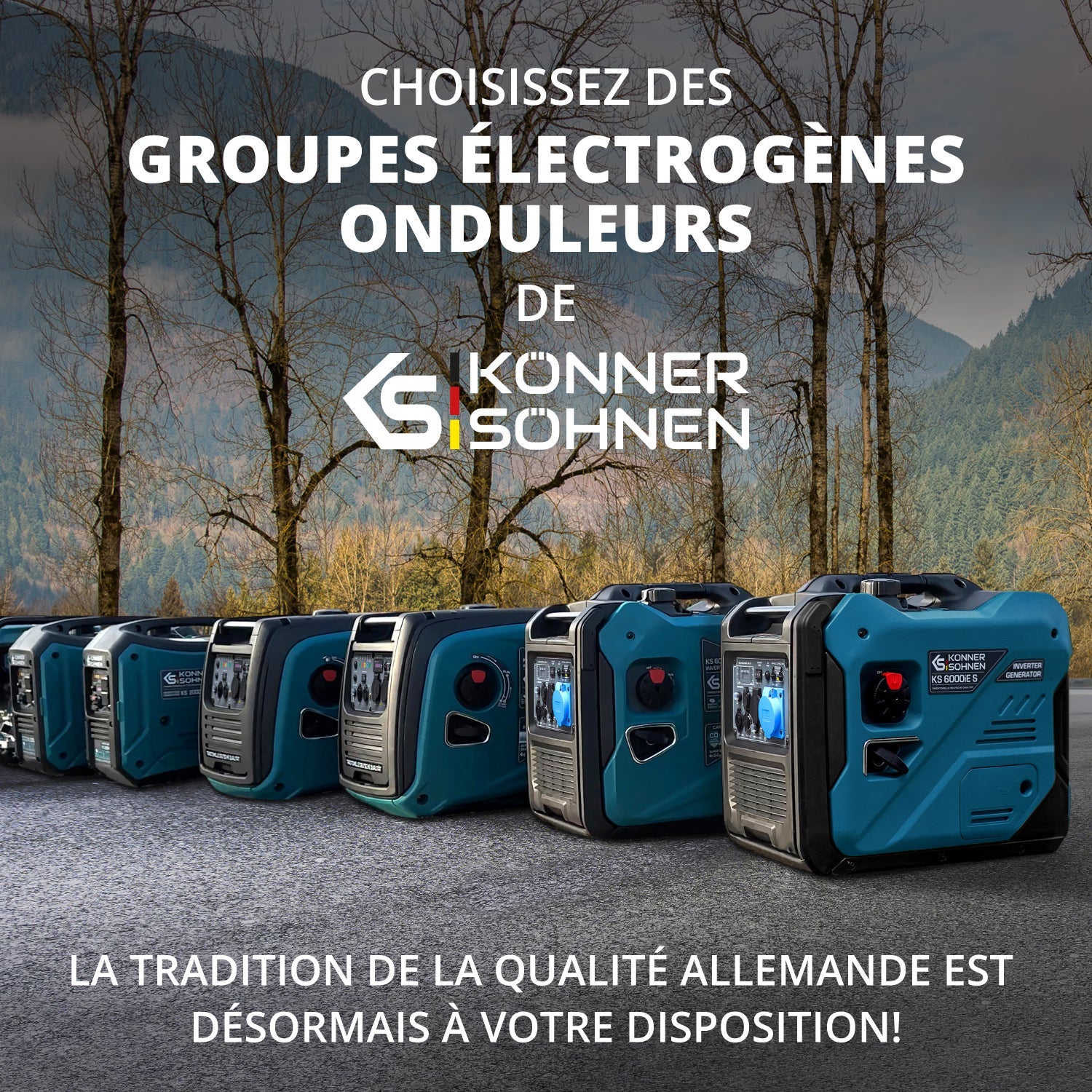 Groupe électrogène-onduleur dans la boîte anti-bruit KS 5500iES ATSR Puissance maximale 5.5 kW - 8