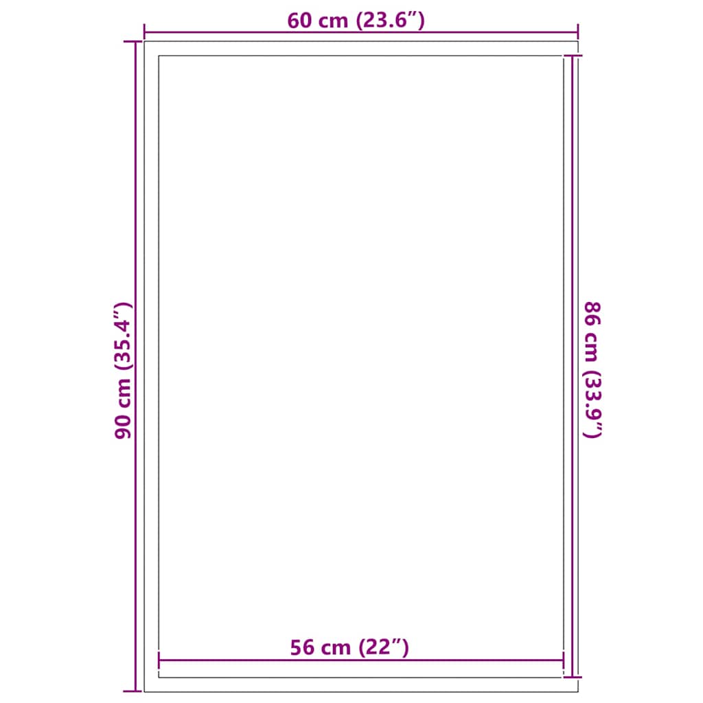 Dywanik wejściowy Czarny 60 x 90 cm polipropylen vidaXL - 3