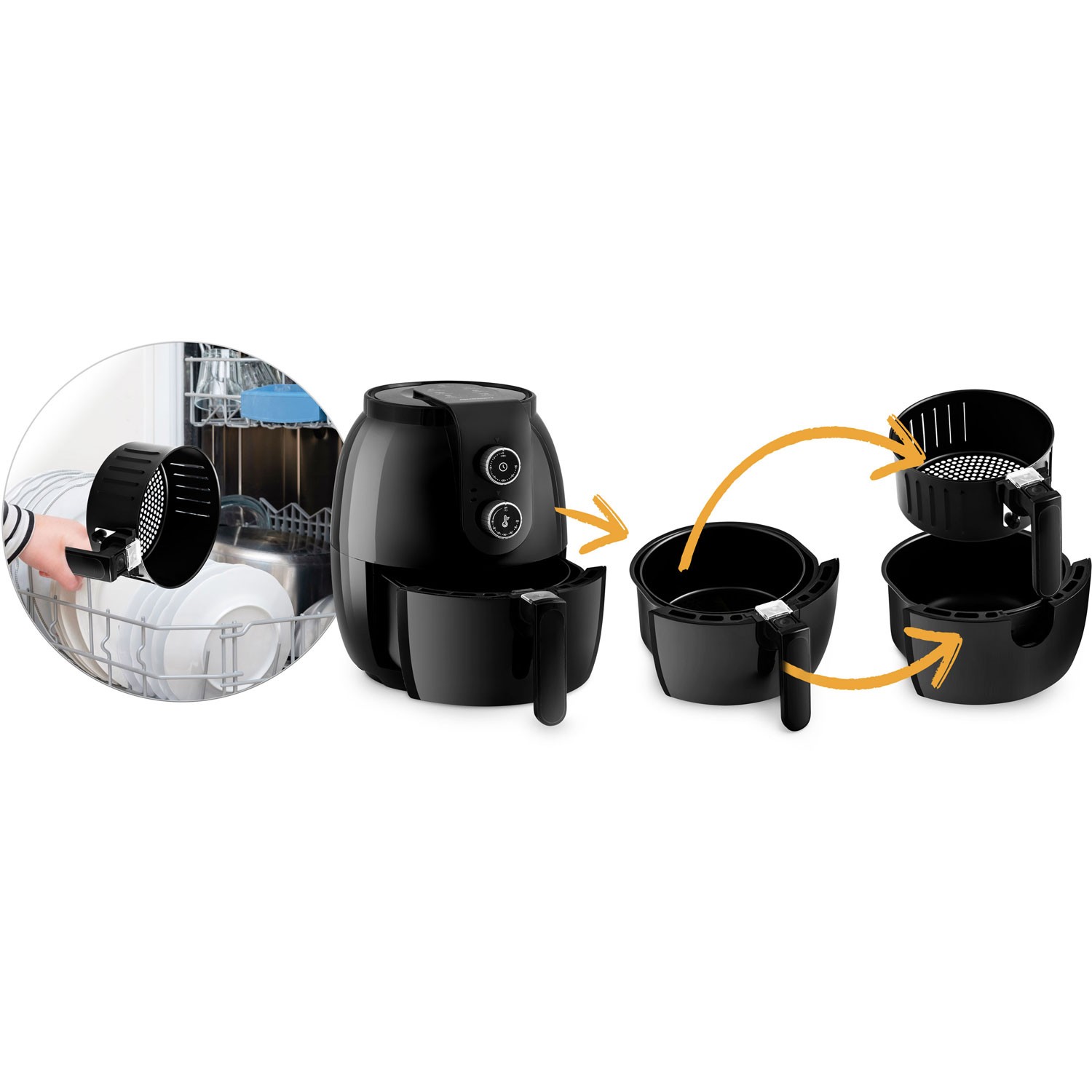 Frytkownica beztłuszczowa Berdsen 3.6l mocna air fryer BD-650 - 9