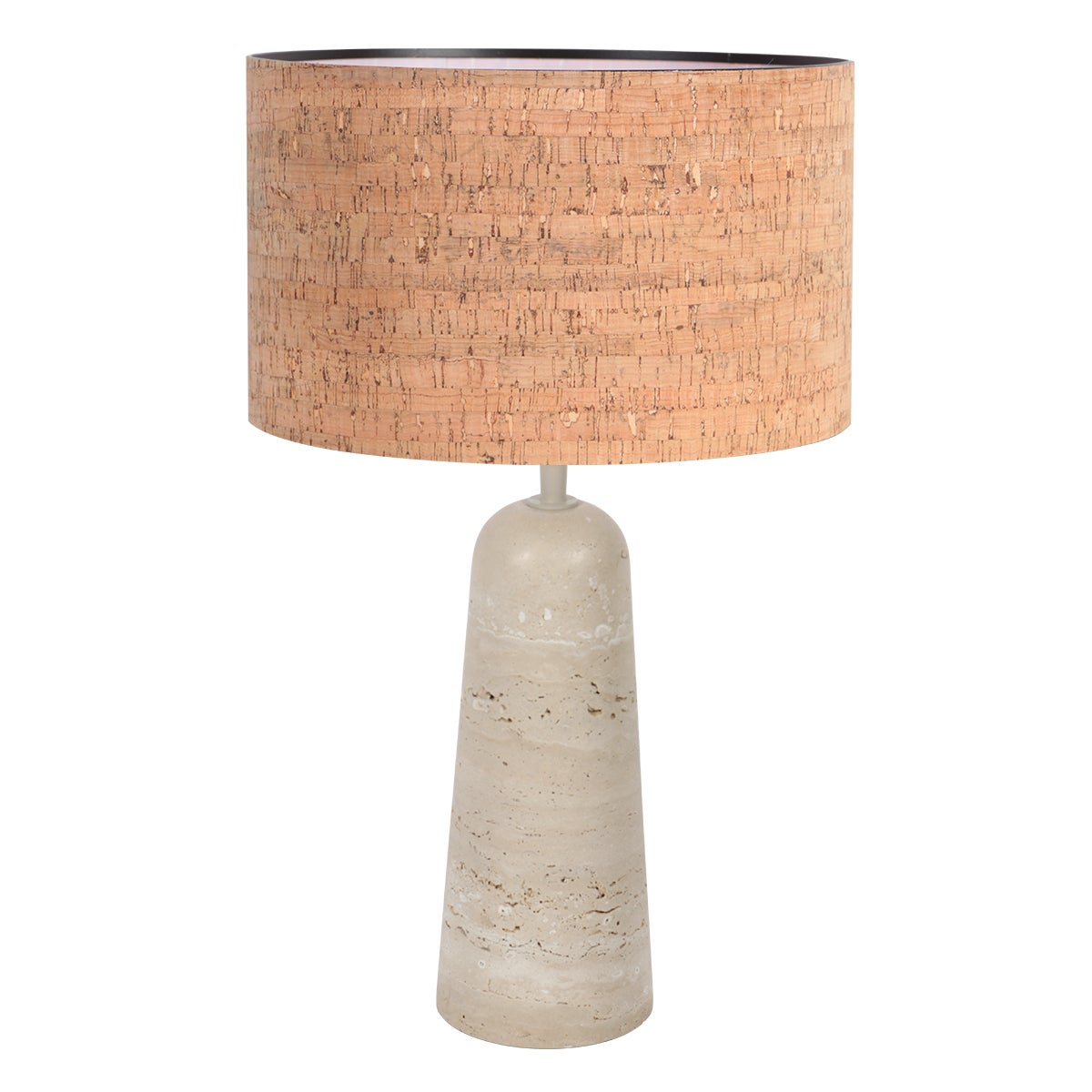 Anne Lighting - lampada da tavolo - Travino - crema naturale - pietra tessile - Ø 30cm - E27 - 4552CR - 2