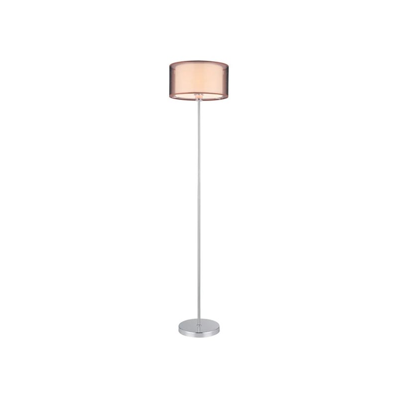 Lampa podłogowa stojąca Anastasia chromowana brązowa 1xE27x60W wym: 157 x 35 x 35 cm tkanina Rabalux