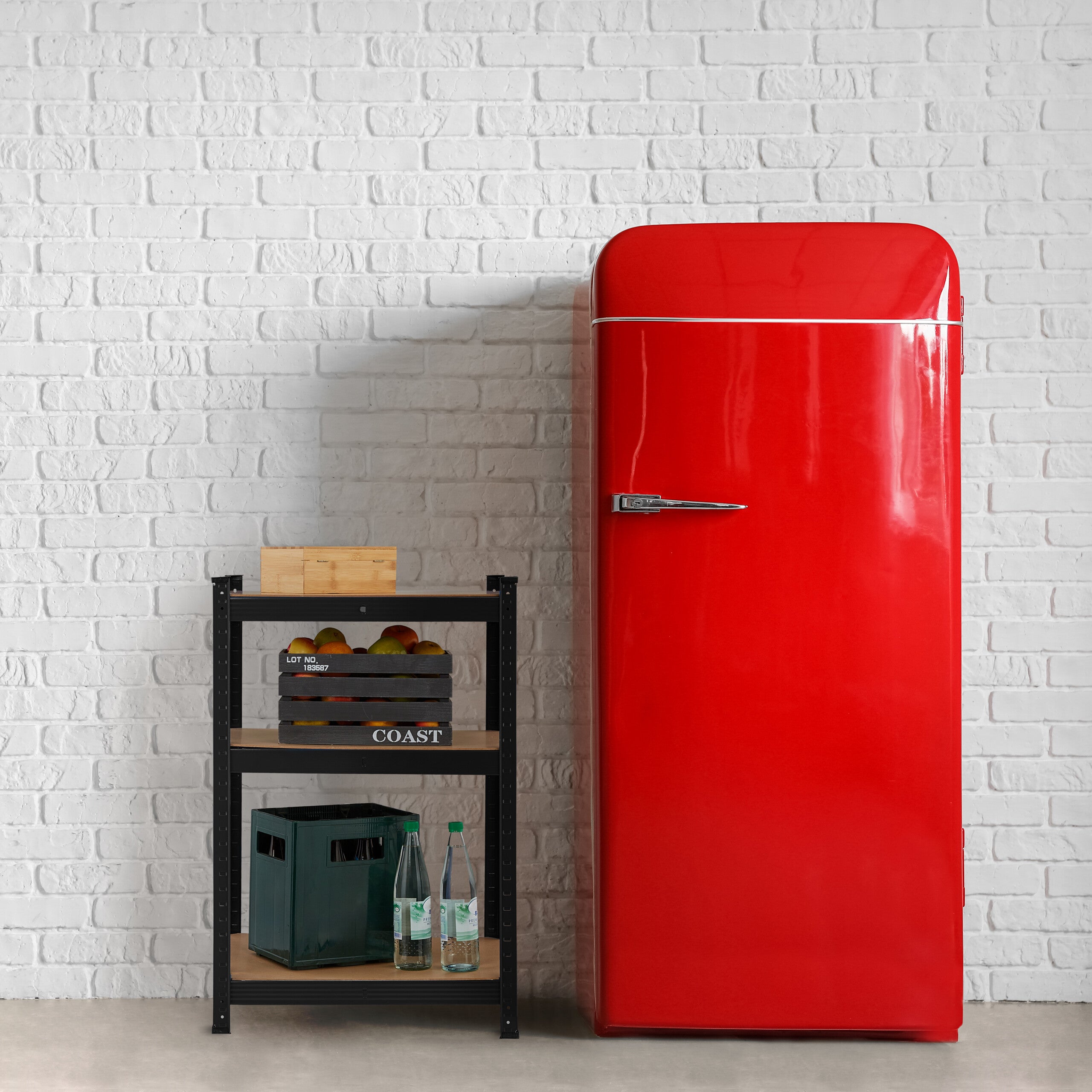 Étagère à charge lourde, HxLxP : 180x60x45 cm, jusqu'à 500 kg, 5 niveaux, cave, garage, stockage, acier, noir, Relaxdays - 5