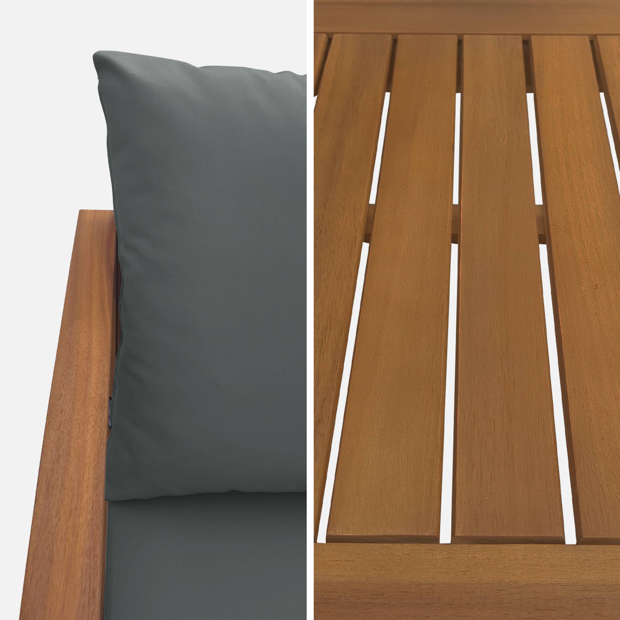 Salon de jardin en Bois Gris 4 personnes - 3