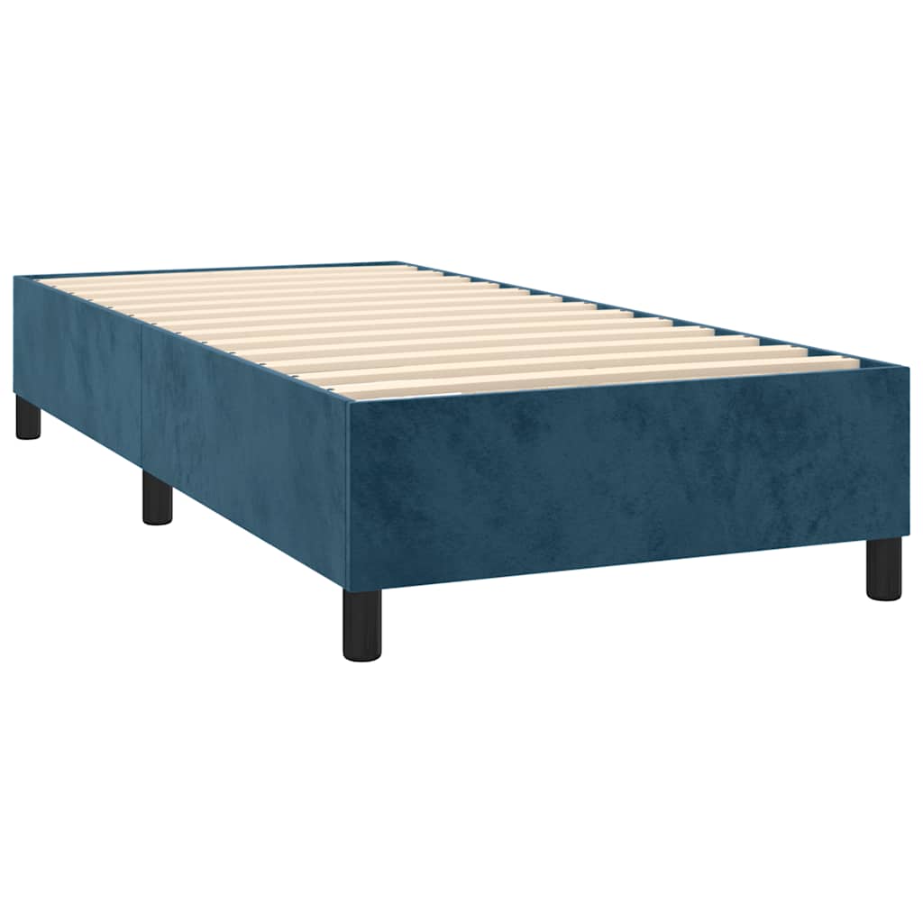 Sommier à lattes de lit avec matelas Bleu foncé 100x200 cm - 4