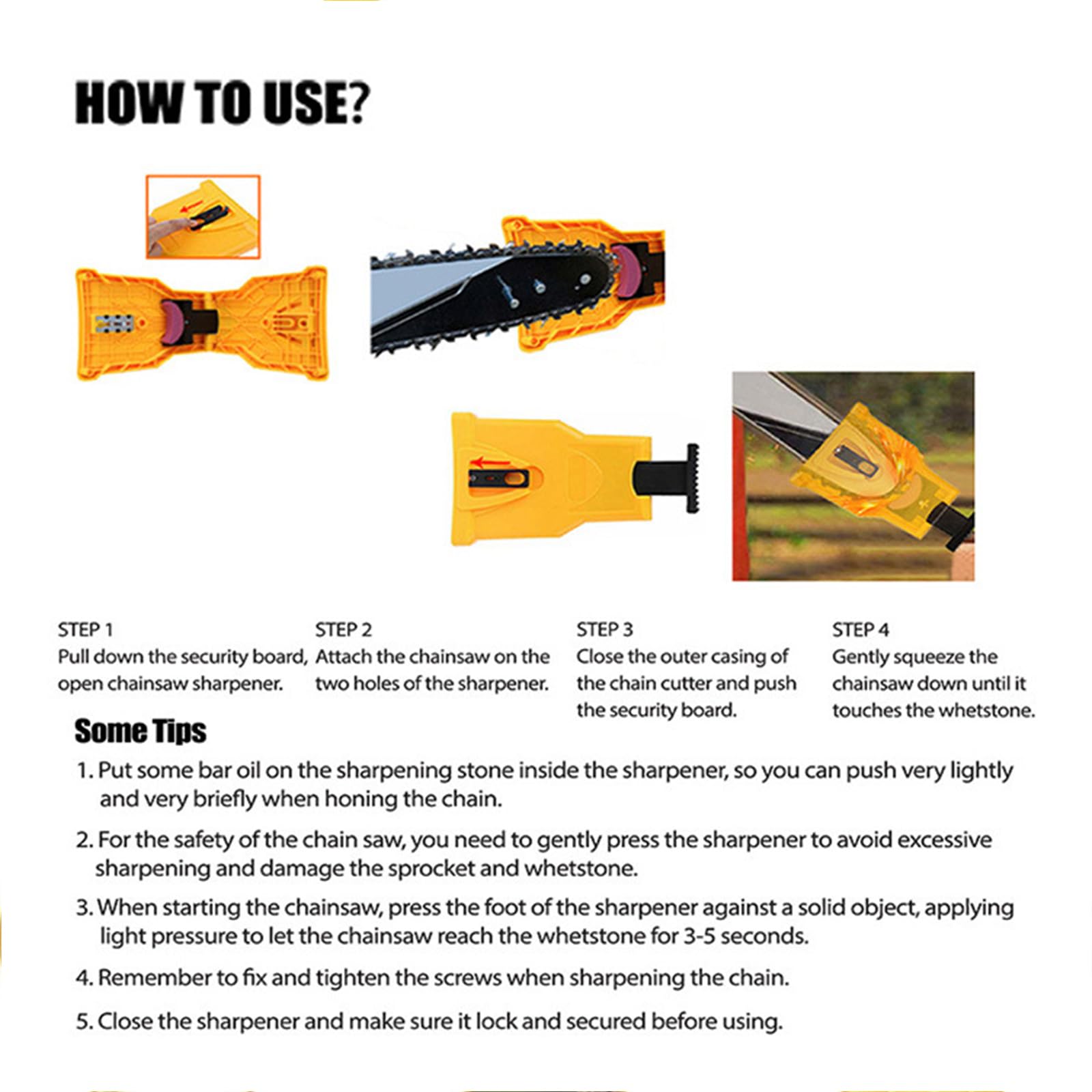 Affûteur de tronçonneuse portable, affûteur de tronçonneuse 14/16/18/20 pouces, affûteur de tronçonneuse universel, outils d'affûtage - 3